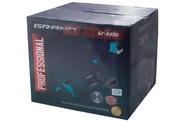 Бензокоса (бензотриммер) GRAND БГ-6500 Professional (6,5 кВт, 3-ножа, 1-насадка с леской) GRBG6500 фото