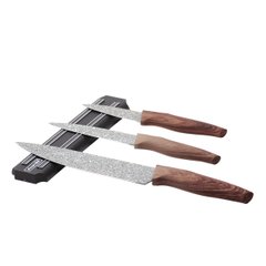 Набор кухонных ножей на магнитной полоске 4 предмета (3 ножа+держатель) Kamille KM-5148