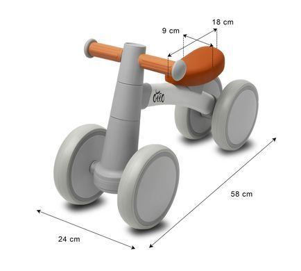 Біговел Toyz OTTO GREY 12-36 міс 4925 фото