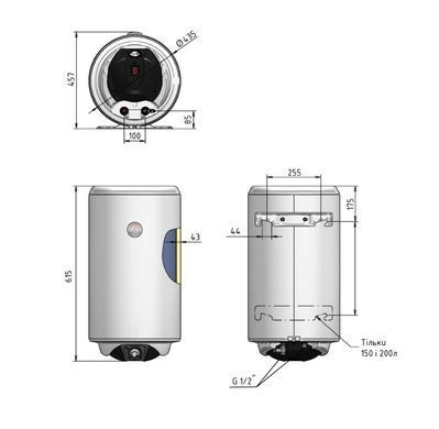 Купить Водонагреватель электрический (бойлер) Thermo Alliance Spectra 50 л вертикальний, медный ТЭН Thermo Alliance в интернет-магазине Дачник &mdash; dachnik.in.ua