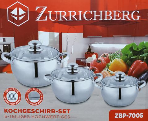 Набор посуды из нержавеющей стали Zurrichberg 6 предметов ZBP-7005