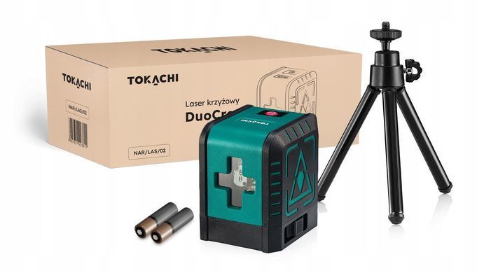 Лазерный самовыравнивающийся кросс-линейный уровень (нивелир) Tokachi DuoCross 8 м 86971674 фото