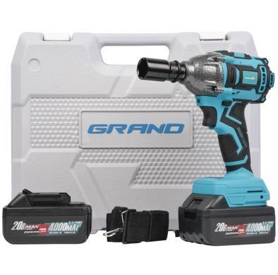 Аккумуляторный ударний гайковерт Grand АГ-21UBL BRUSHLESS (2 АКБ тип М-4Ah, 300Н/м, Кейс) GRAG21UBL фото