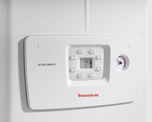 Конденсаційний турбований газовий котел IMMERGAS Victrix Omnia 24, двоконтурний, з частотним насосом Grundfos, труба в комплекті Victrix OMNIA фото