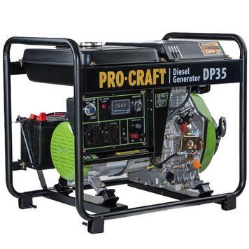 Дизельний генератор Procraft DP35 3.3 кВт &mdash; електростартер, 220 В, однофазний, економний 35100 фото