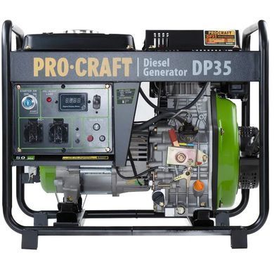 Дизельный генератор Procraft DP35 3.3 кВт &mdash; электростартер, 220 В, однофазный, экономичный 35100 фото