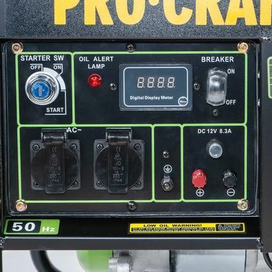 Дизельный генератор Procraft DP35 3.3 кВт &mdash; электростартер, 220 В, однофазный, экономичный 35100 фото