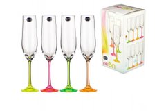Набор бокалов для шампанского 4 шт. 190 мл Bohemia Neon Frozen 40729 190S D4896-4