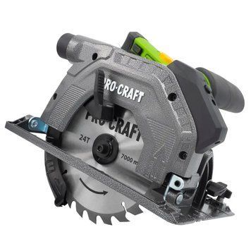 Циркулярна пила Procraft KR190/2350 &mdash; 1350 Вт, чисте різання для дерева та пластику! 002350 фото