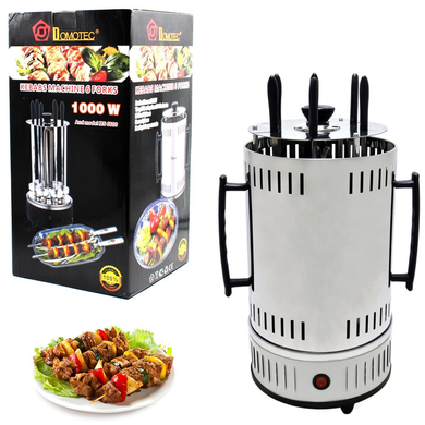Электрошашлычница из нержавеющей стали на 6 шампуров Domotec BBQ (MS-7782) 2017133 фото