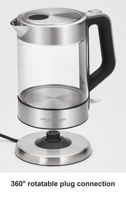 Скляний електрочайник Profi Cook PC-WKS 1107 (1,5 л, 2200 Вт, LED) PC-WKS 1107 фото