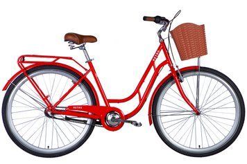 Велосипед ST 28" Dorozhnik RETRO PH рама-19" помаранчевий 2024 крила, крило пер., крило зад., підніжка, дзвоник, корзина OPS-D-28-384 фото