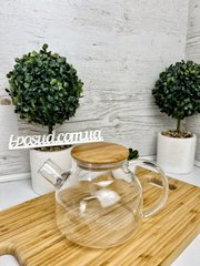 Заварочный чайник стеклянный с бамбуковой крышкой 1 л BonaDi 599-103