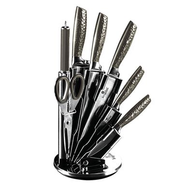 Набор ножей на подставке 8 предметов Berlinger Haus Metallic Line Carbon Edition BH-2461