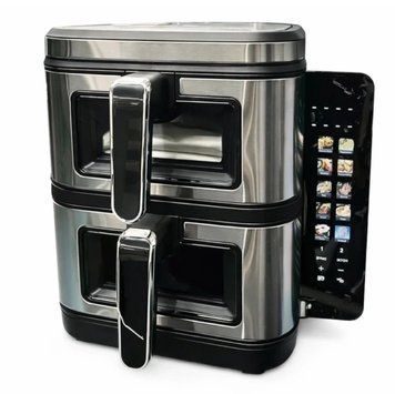 Аэрофритюрница (аэрогриль) Rainberg  - 2 чаши по 7,5 л, сенсорное управление, антипригарное покрытие (RB-2331) RB2331 фото