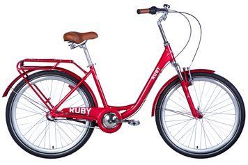 Велосипед уцінений AL 26" Dorozhnik RUBY PH PH рама-17" червоний 2024 крила, крило пер., крило зад., підніжка, дзвоник STK-D-26-271 фото