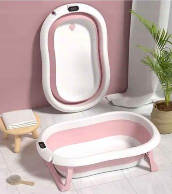 Детская ванночка складная с подушкой и встроеным термометром Kanzaa Pink 4870 фото