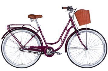 Велосипед ST 28" Dorozhnik RETRO PH рама-19" малиновий 2025 OPS-D-28-439 фото