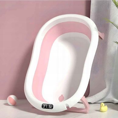 Детская ванночка складная с подушкой и встроеным термометром Kanzaa Pink 4870 фото