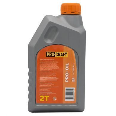 Олива PROCRAFT 2T напівсинтетична 1 л &mdash; для 2-тактних двигунів, API TC, пропорція 1:32-1:50 222 фото