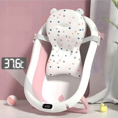 Детская ванночка складная с подушкой и встроеным термометром Kanzaa Pink 4870 фото
