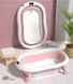 Детская ванночка складная с подушкой и встроеным термометром Kanzaa Pink