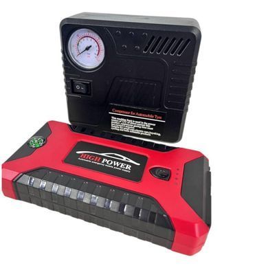 Пускозарядное устройство с компрессором Jump Starter Power Bank 99800 mAh (300/600A) JPS29B фото