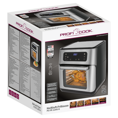 Багатофункціональна електропіч PROFI COOK PC-FR 1200 H Hot Air Fryer (11л, 9 програм, 1500Вт, Німеччина) PC-FR 1200 H Hot Air Frye фото
