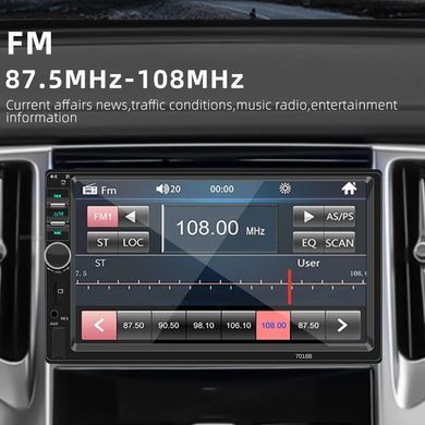 Сенсорная автомагнитола 1Din HIPPBQCC F7020 (60 Вт &times; 4, Bluetooth 5.0, 7" дисплей) F7020 фото