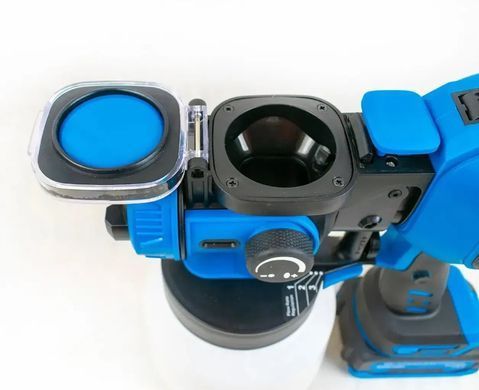 Краскораспылитель KRAISSMANN 503 ASP 20 MP (1,8/2,5/3,0 мм латунные сопла, профессиональная LED-подсветка, 1 АКБ-4Ач, и ЗУ) KRAISSMANN 503 ASP 20 MP 1_4а фото